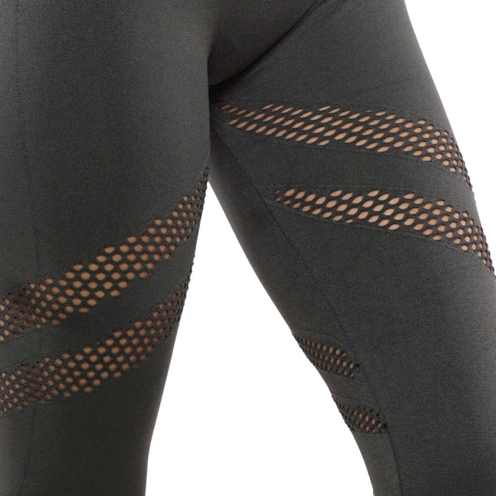 Seamless Faded yoga leggings workout pants mesh sexy high waist capri - Picture 5 of 5